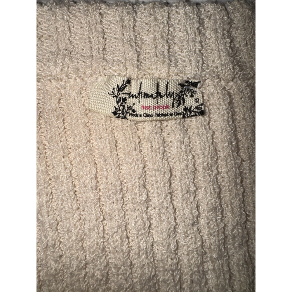 Free People Cropped Sweater Vest Women’s XS Boho Coastal Knit Button Indie - Picture 4 of 7
